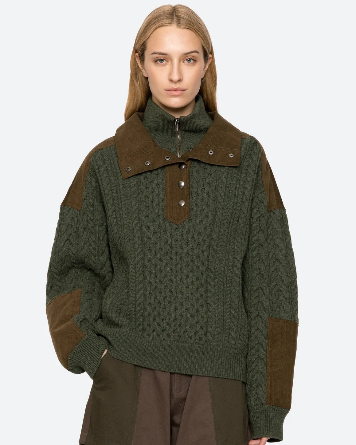 Allen Cable Sweater - Green
