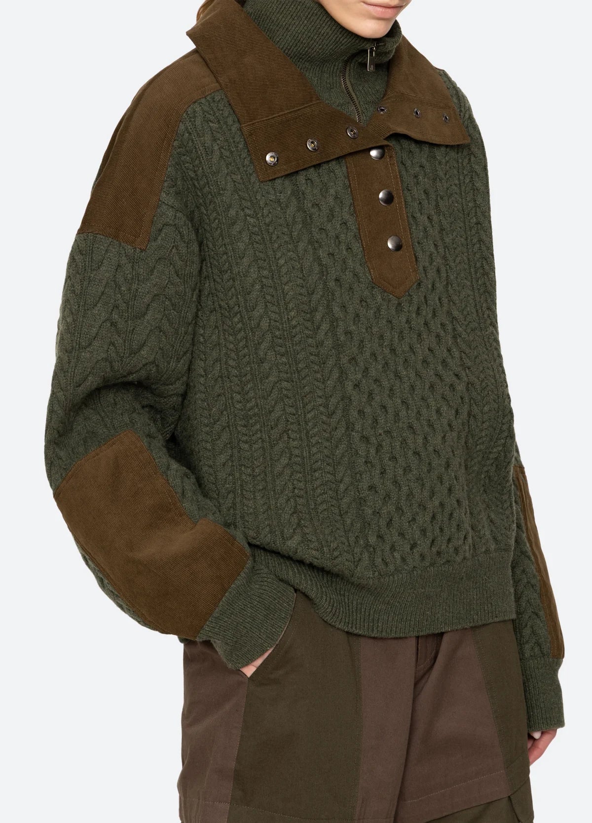 Allen Cable Sweater - Green
