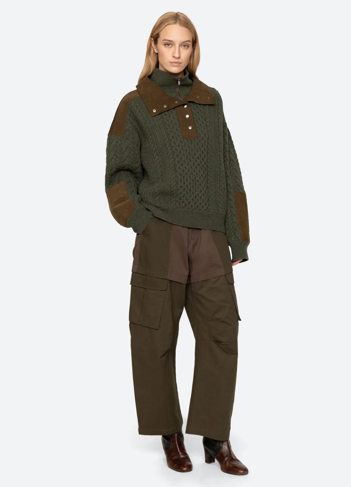Allen Cable Sweater - Green