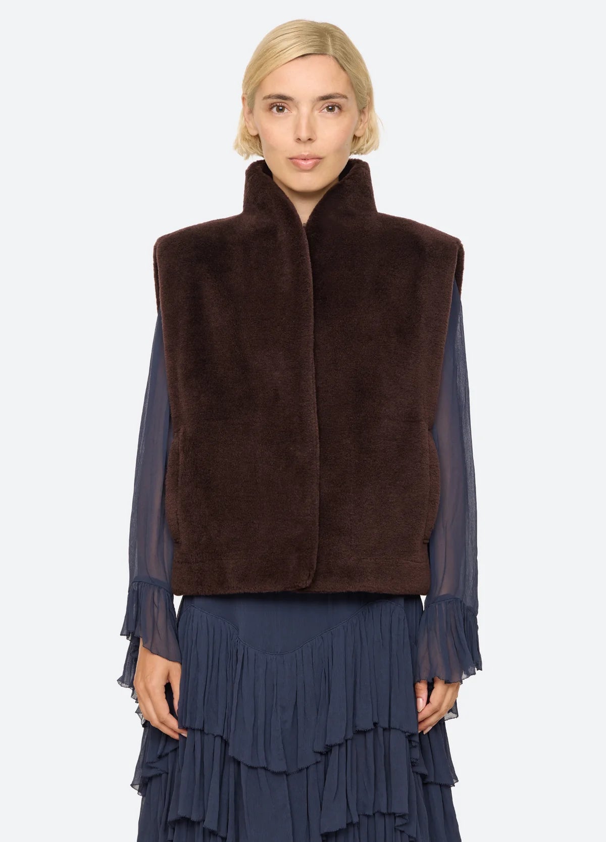 Annie Reversible Vest - Brown