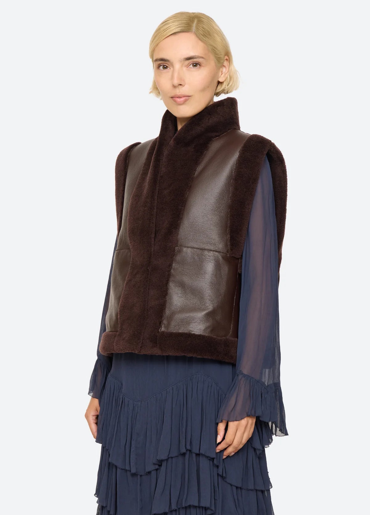 Annie Reversible Vest - Brown