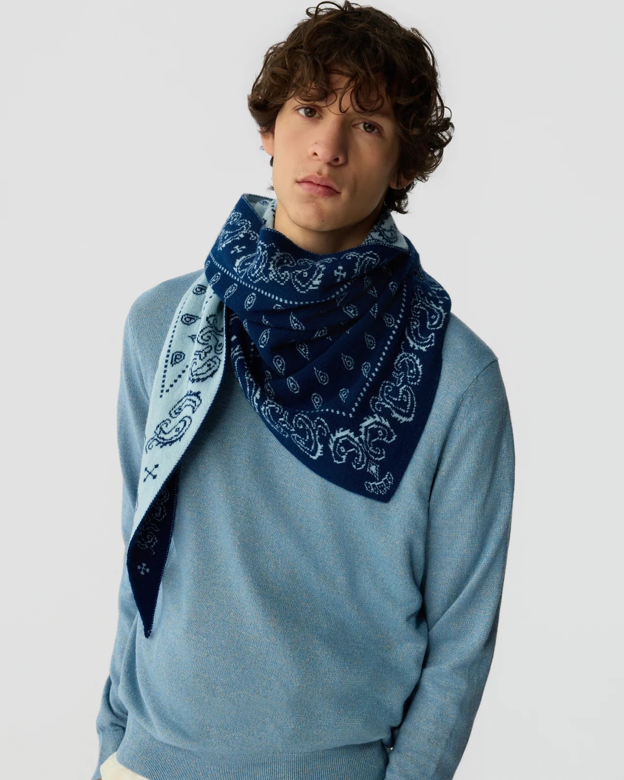 Allday Crew in Silk Linen Blend - Sail
