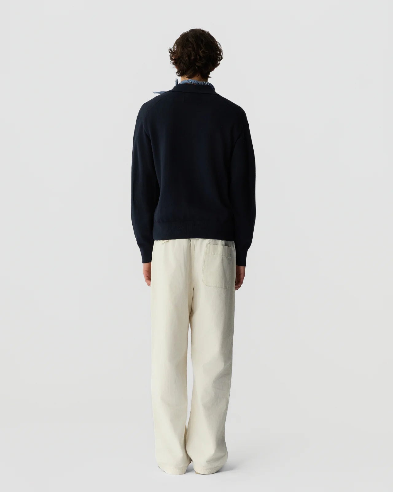 Allday Polo in Cotton Cashmere - Midnight