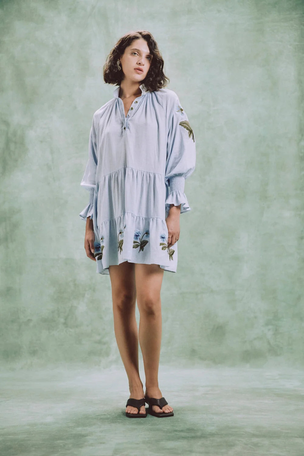 Amelia Mini Dress - Blue & Navy