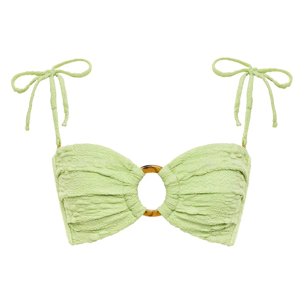 Avo Floral Tori Ties Bandeau Bikini Top