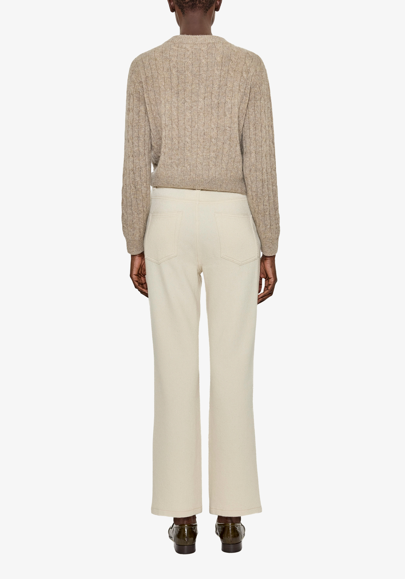 Bobbie Cable Crew Neck Jumper - Barley Marl