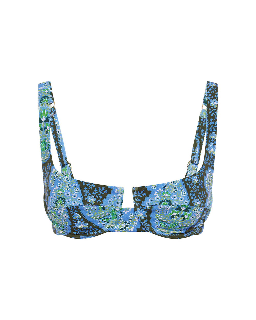 Onda Allez Underwire and Onda Dalian Pant Set - Blues Patchwork