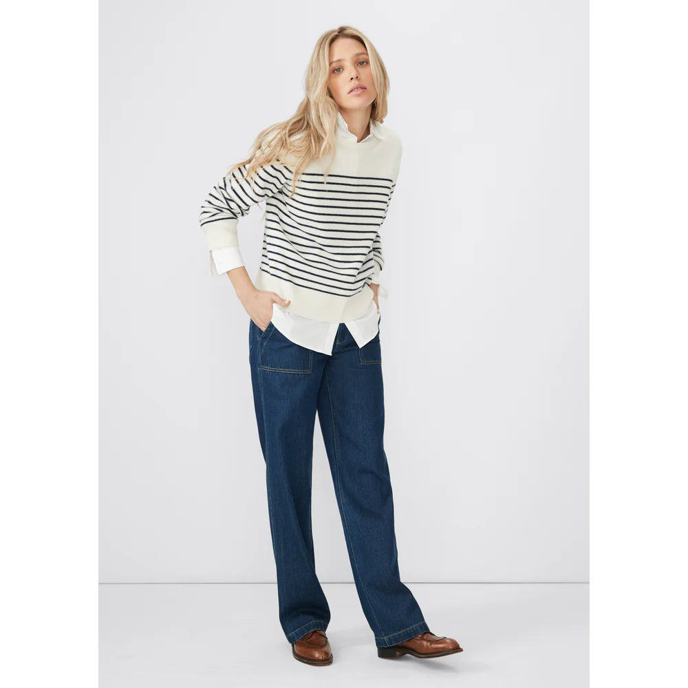 The Betty - Cream/Navy