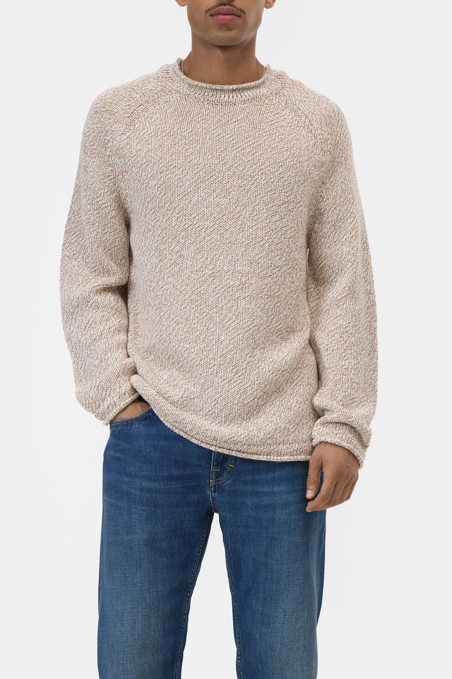Raw Edged Knit - Rock Beige