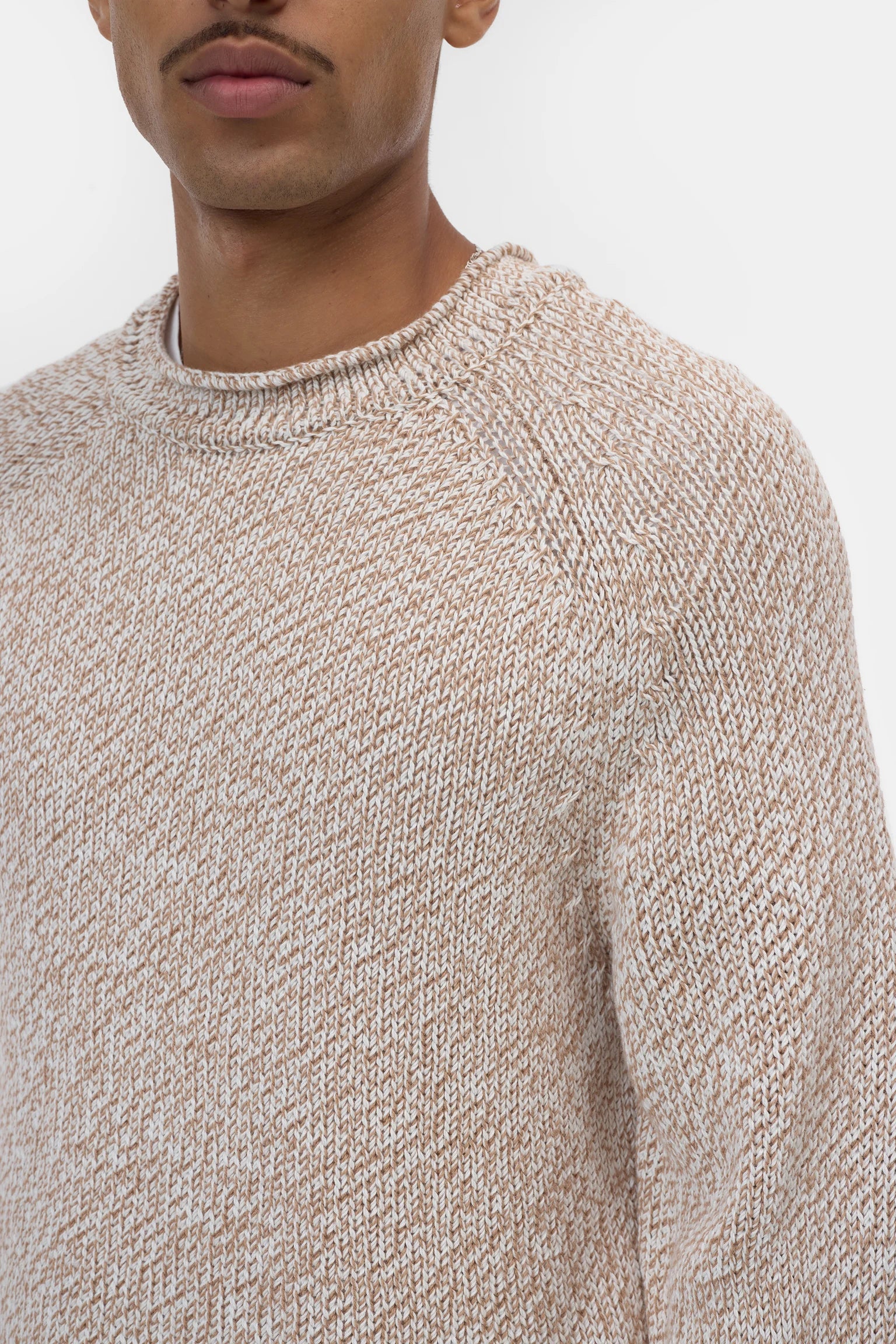 Raw Edged Knit - Rock Beige