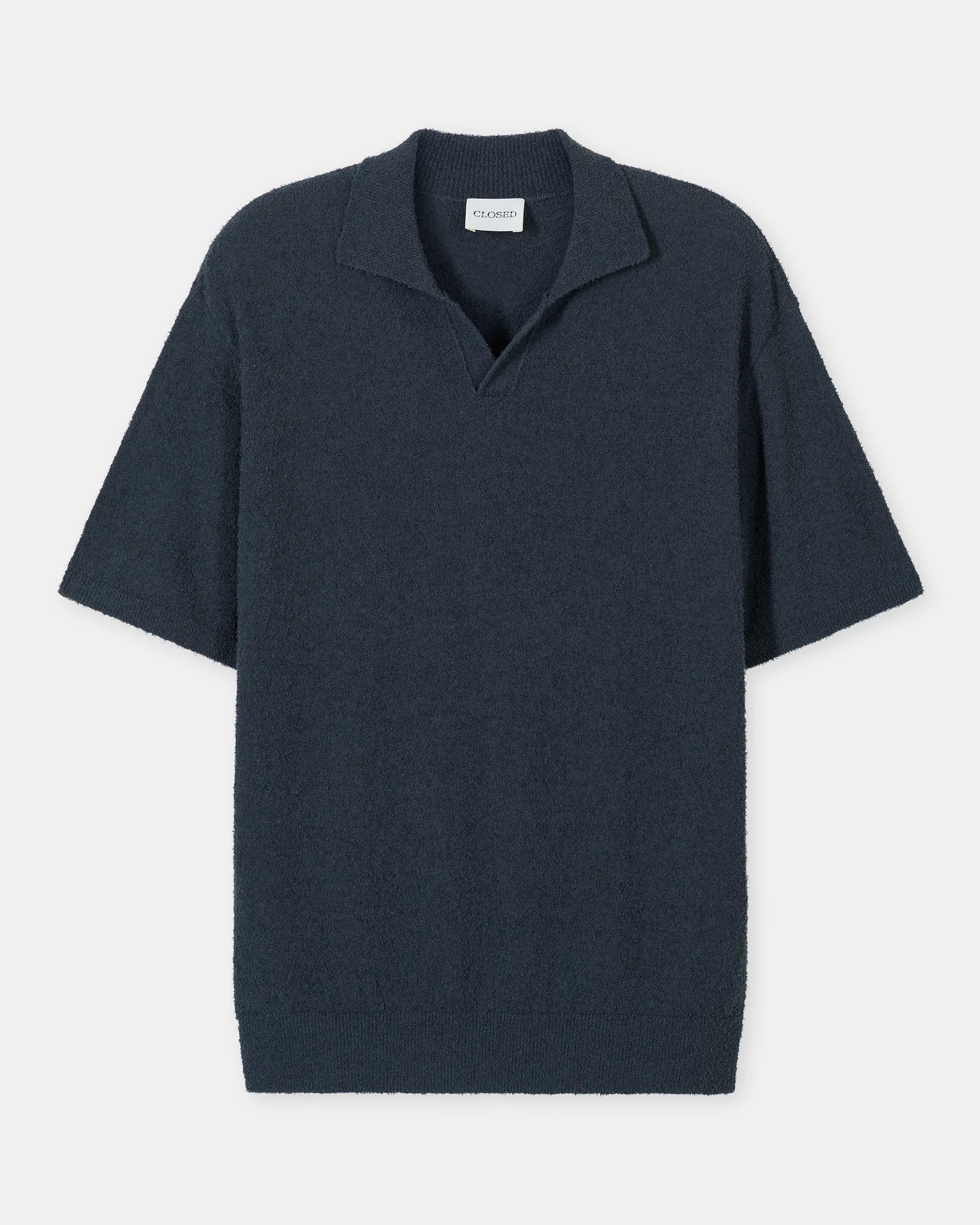 Cotton Knit Polo - Magma Black