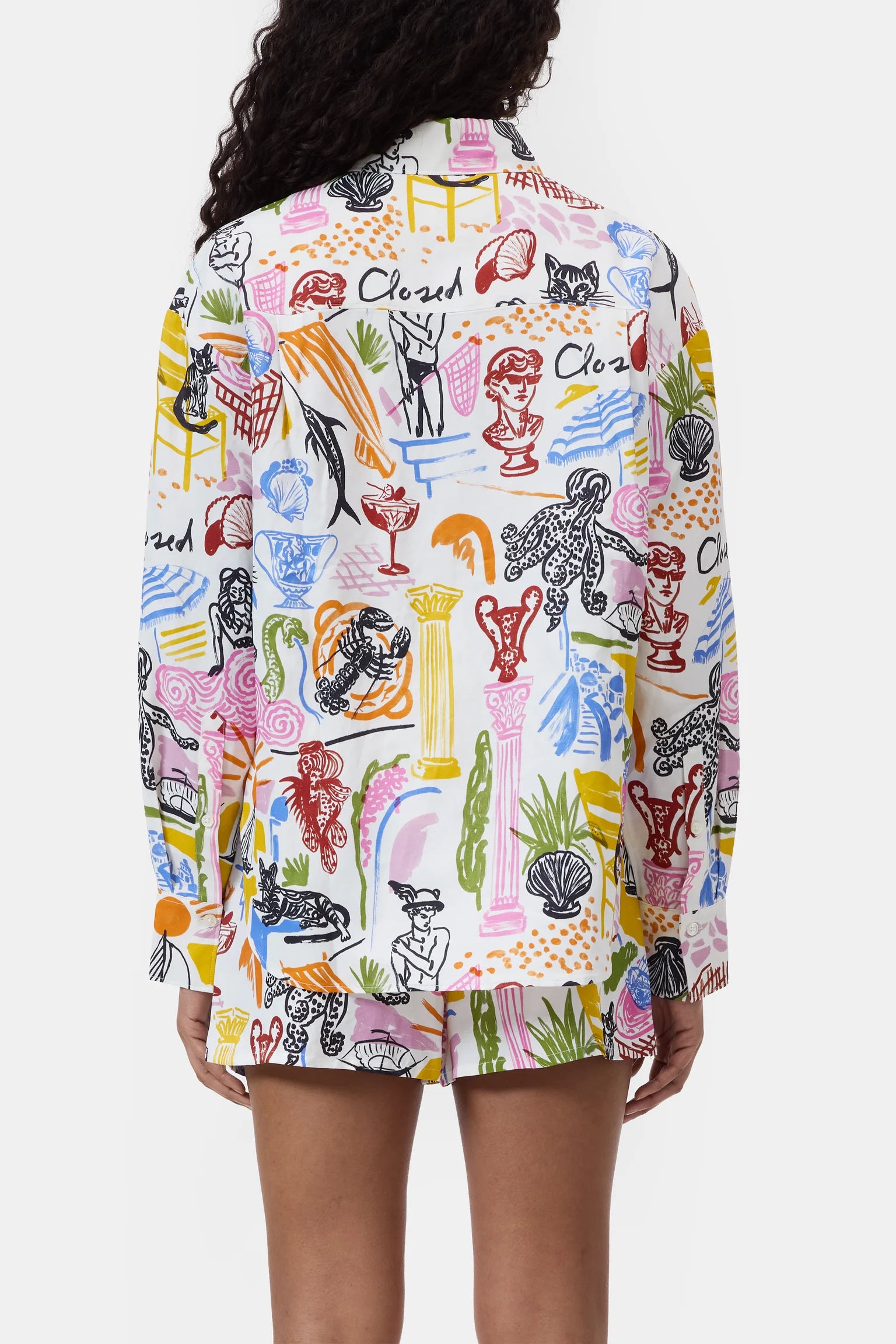 Oversized Shirt - Multi Color Print