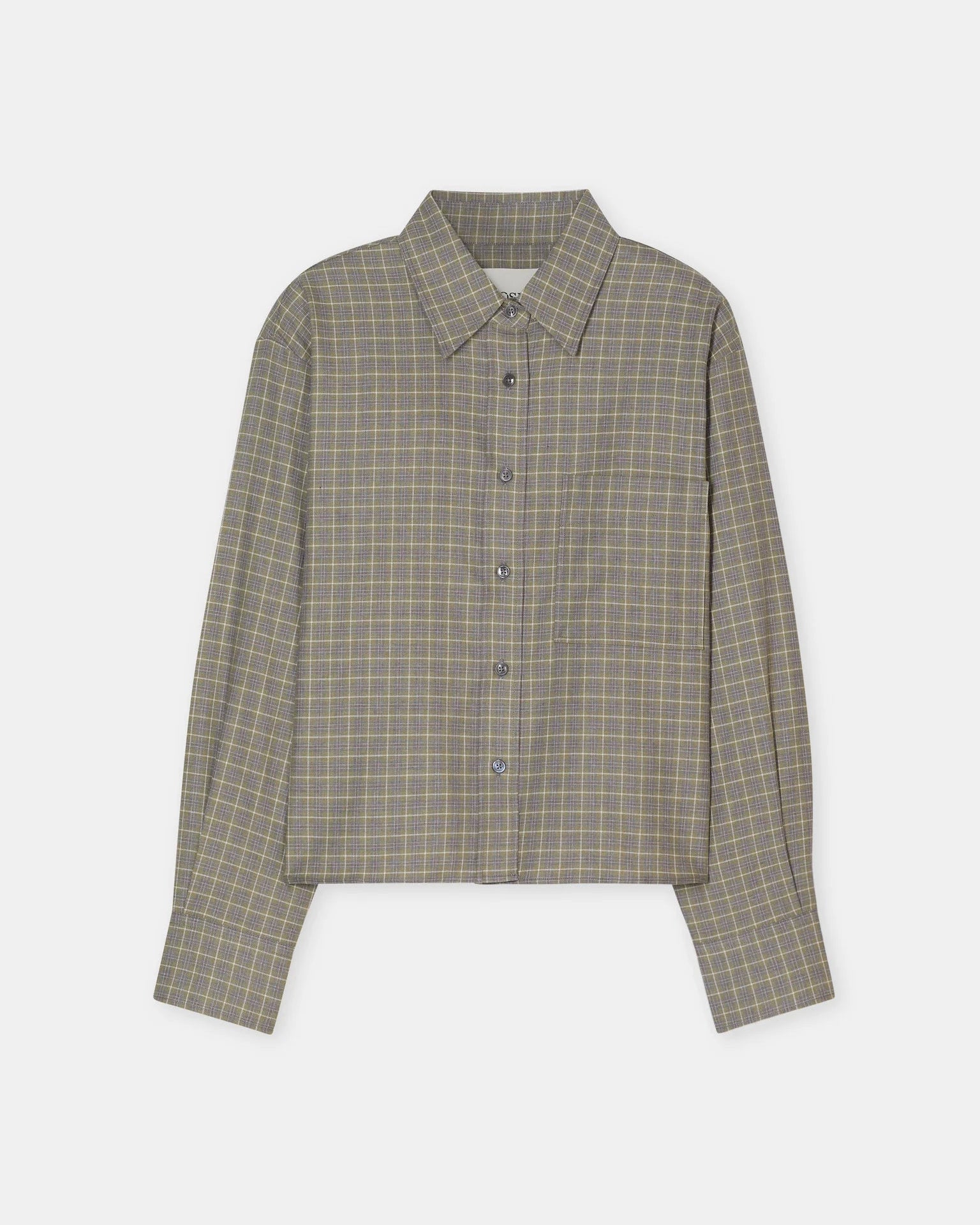 Cropped Oversized Shirt - Juniper Green