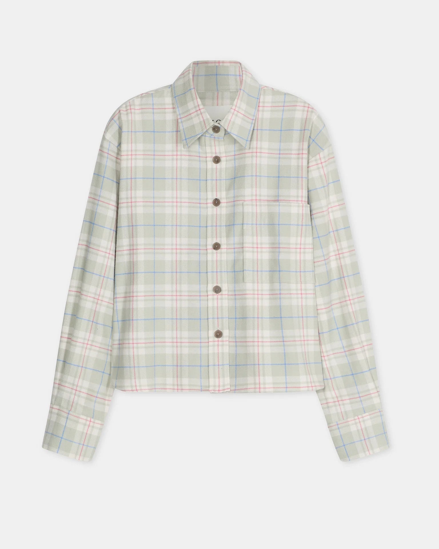 Cropped Oversized Shirt - Stoneleaf Green