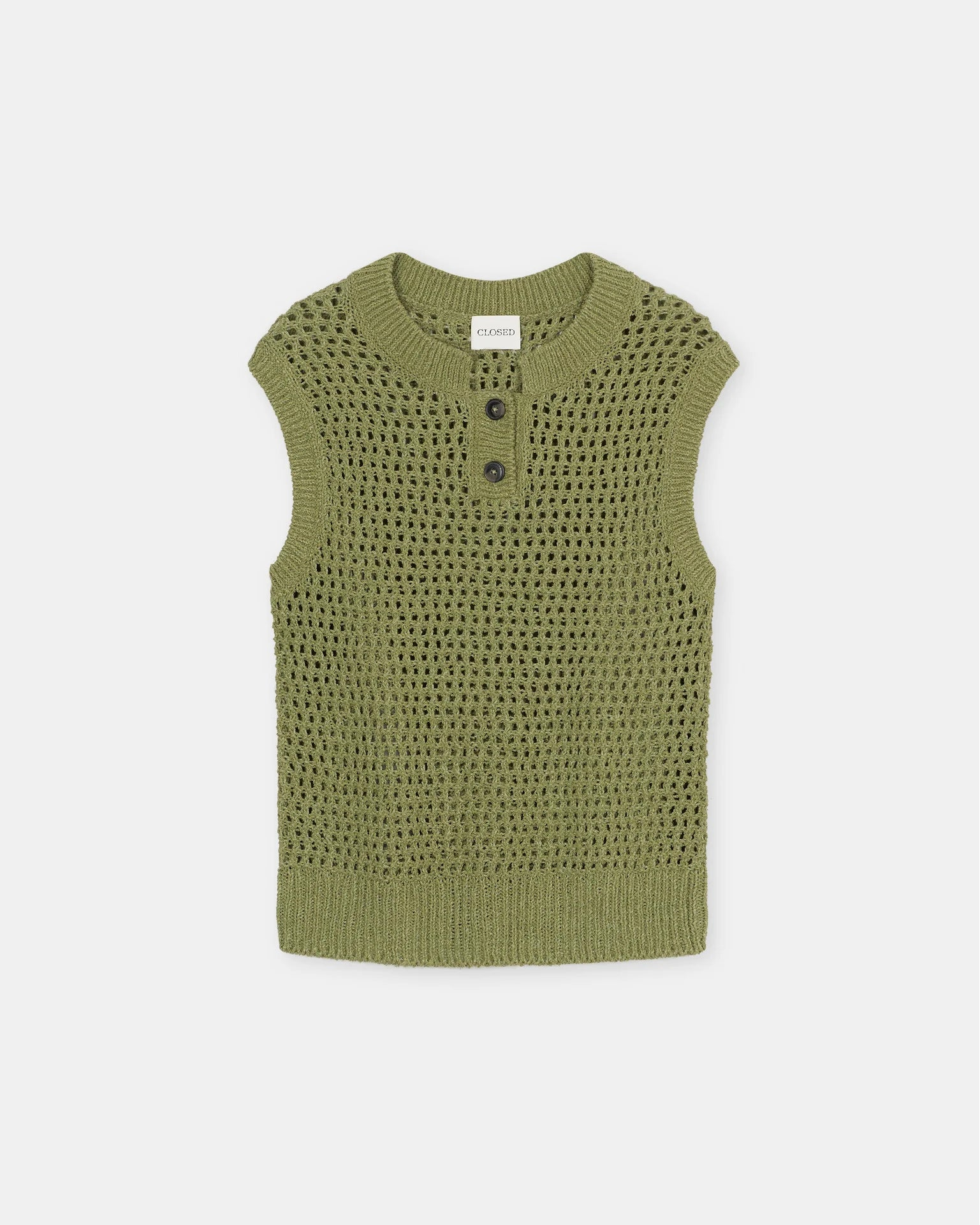 Crew Neck Vest - Hunter Green