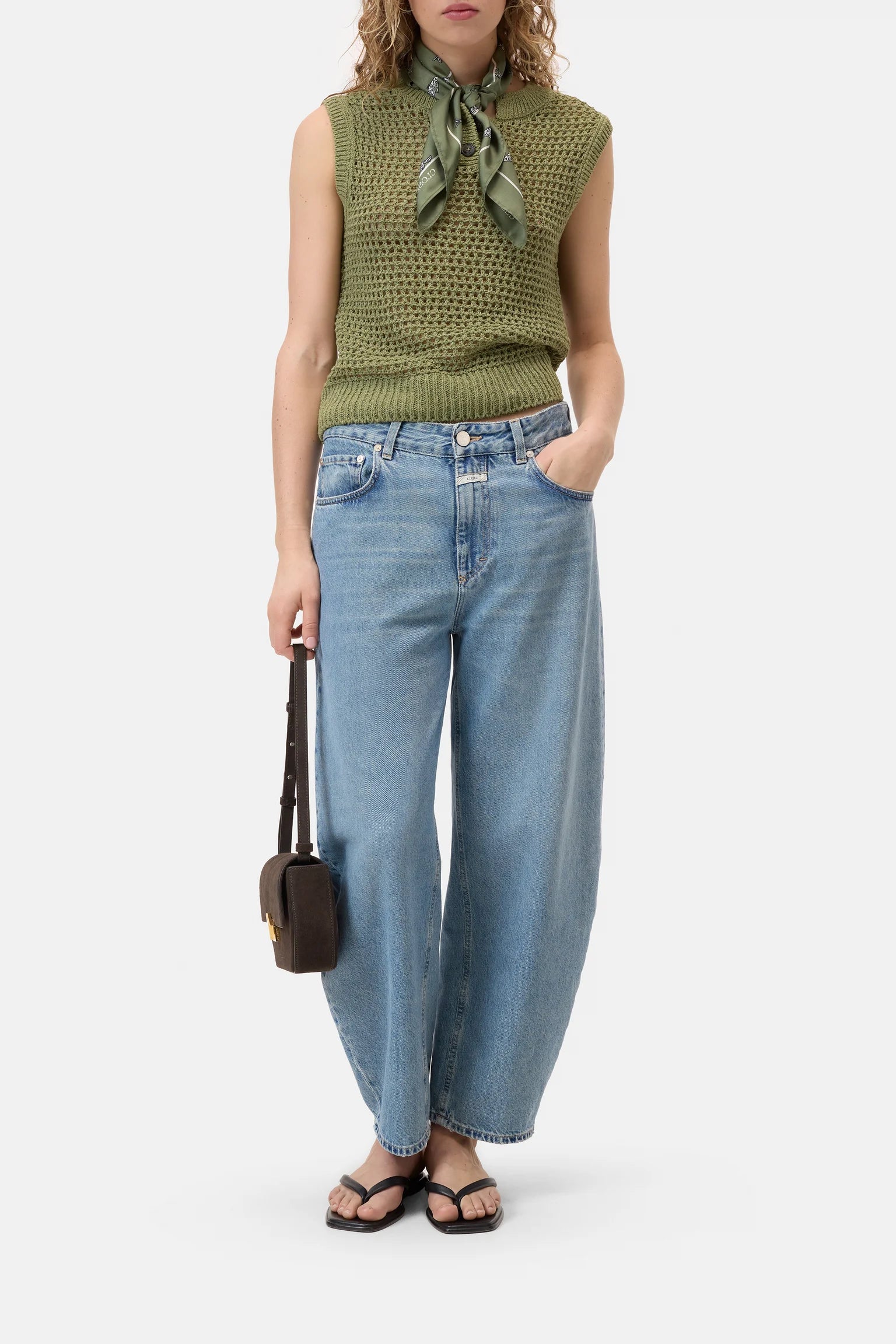 Crew Neck Vest - Hunter Green