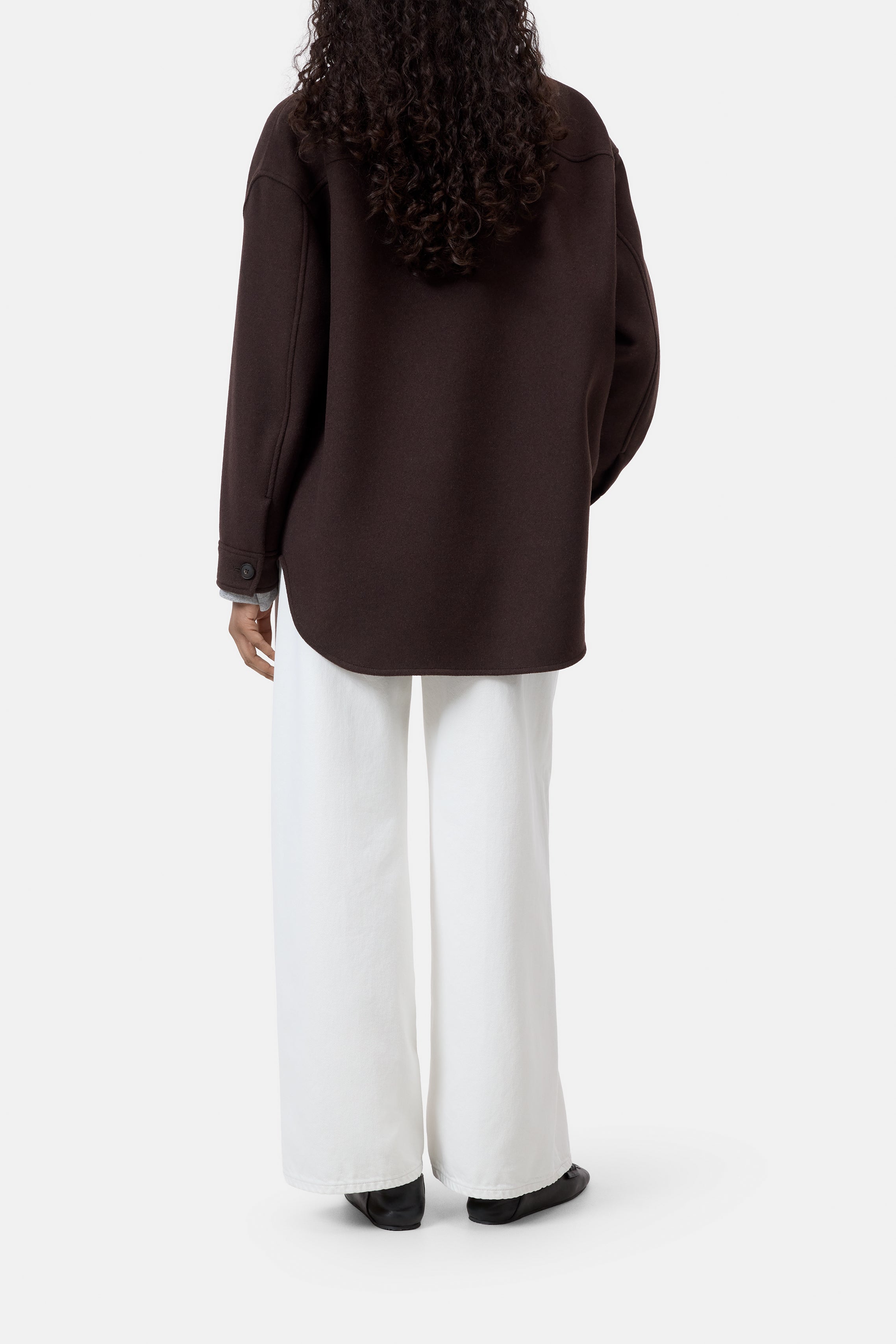 Oversize Shacket - Mahagony Brown
