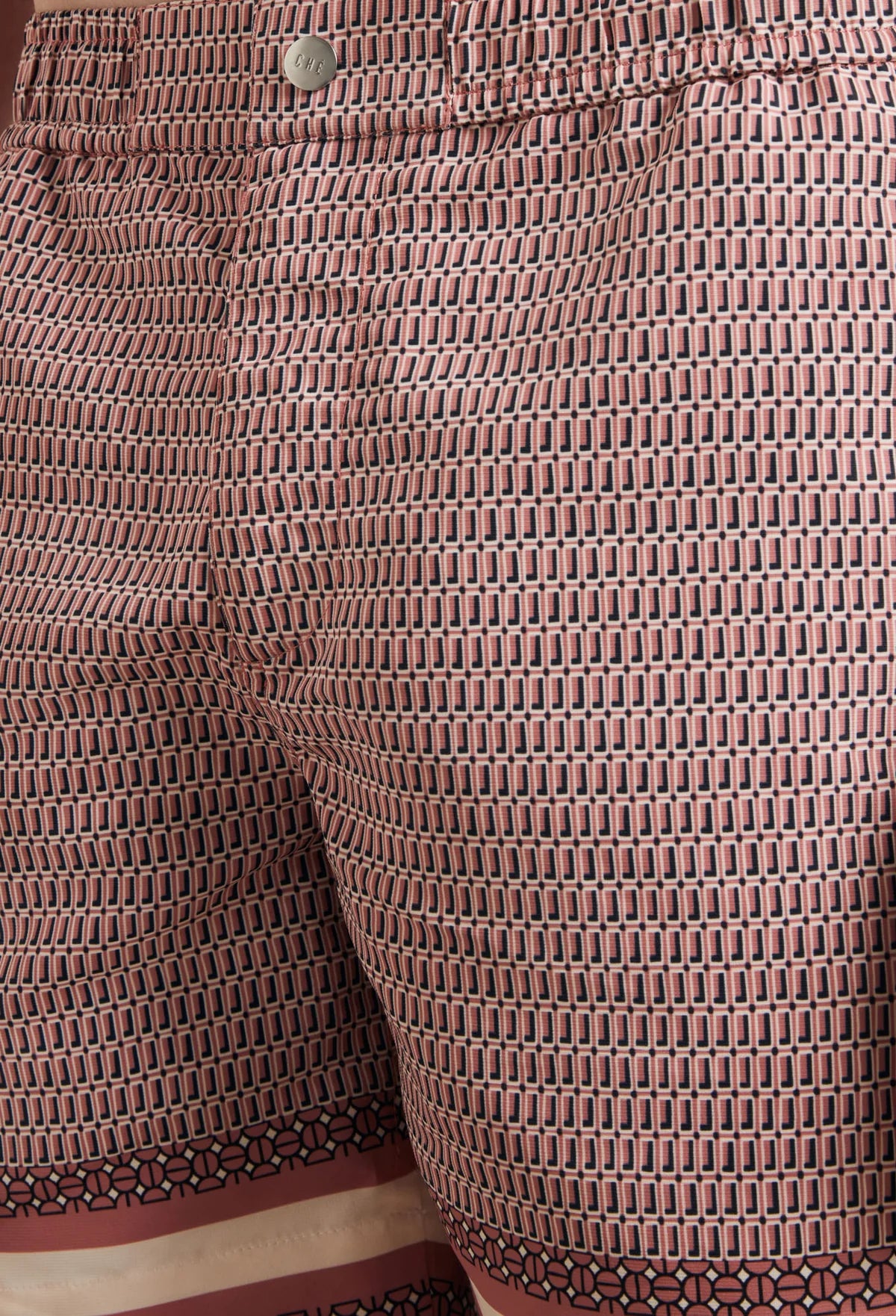 Berkeley Border Printed Swimshort - Rose