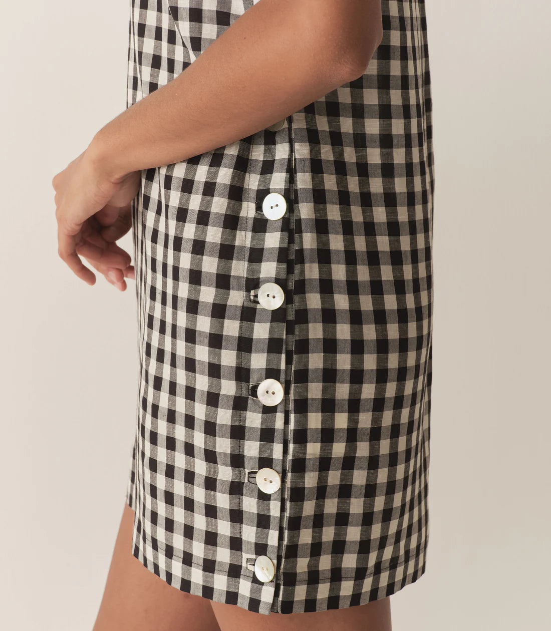 Coralie Dress - Black Marilyn Gingham