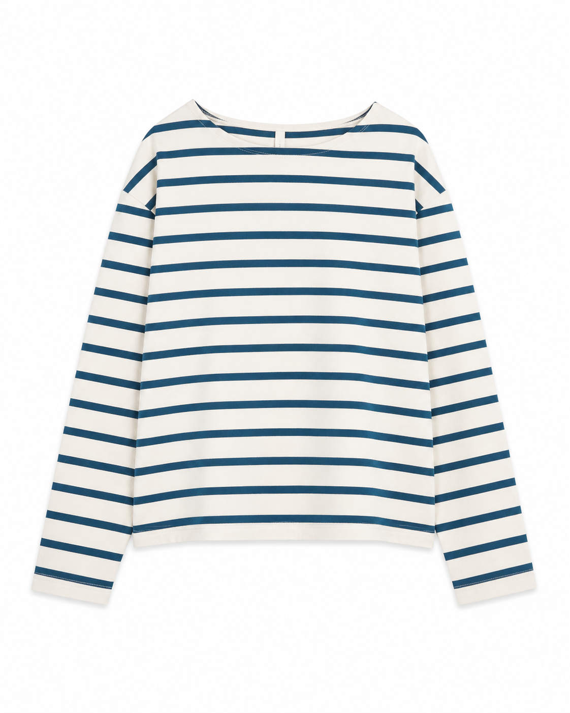 Claude Long-Sleeve Tee - Ivory/Ocean Stripe