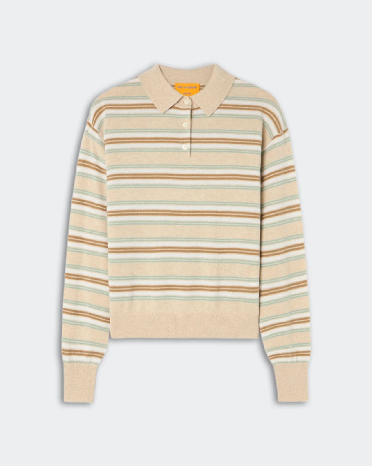 Collegiate Stripe Polo - Sandstone Combo