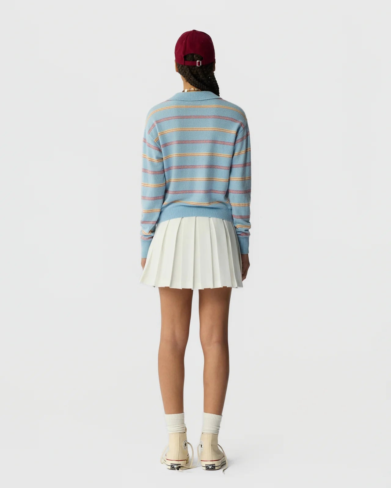 Collegiate Stripe Polo - Clear Sky Combo