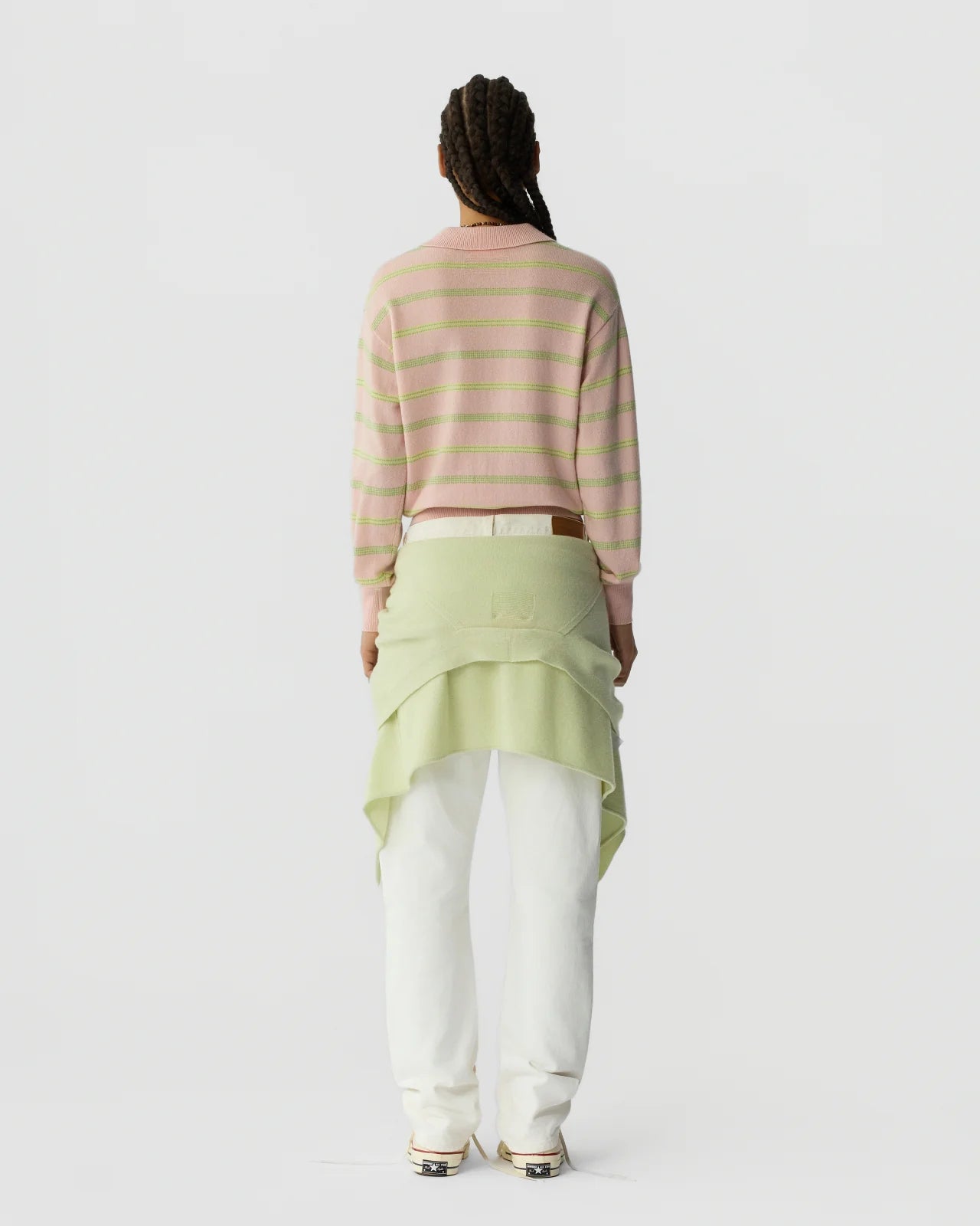 Collegiate Stripe Polo - Powder Pink Combo