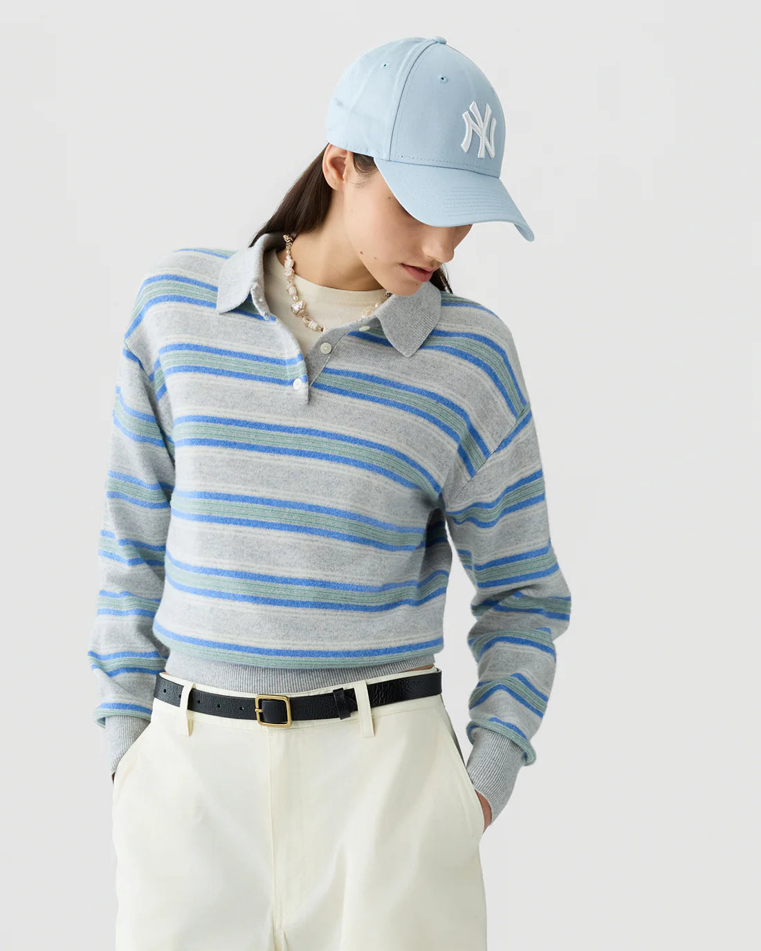 Collegiate Stripe Polo - Stone Combo