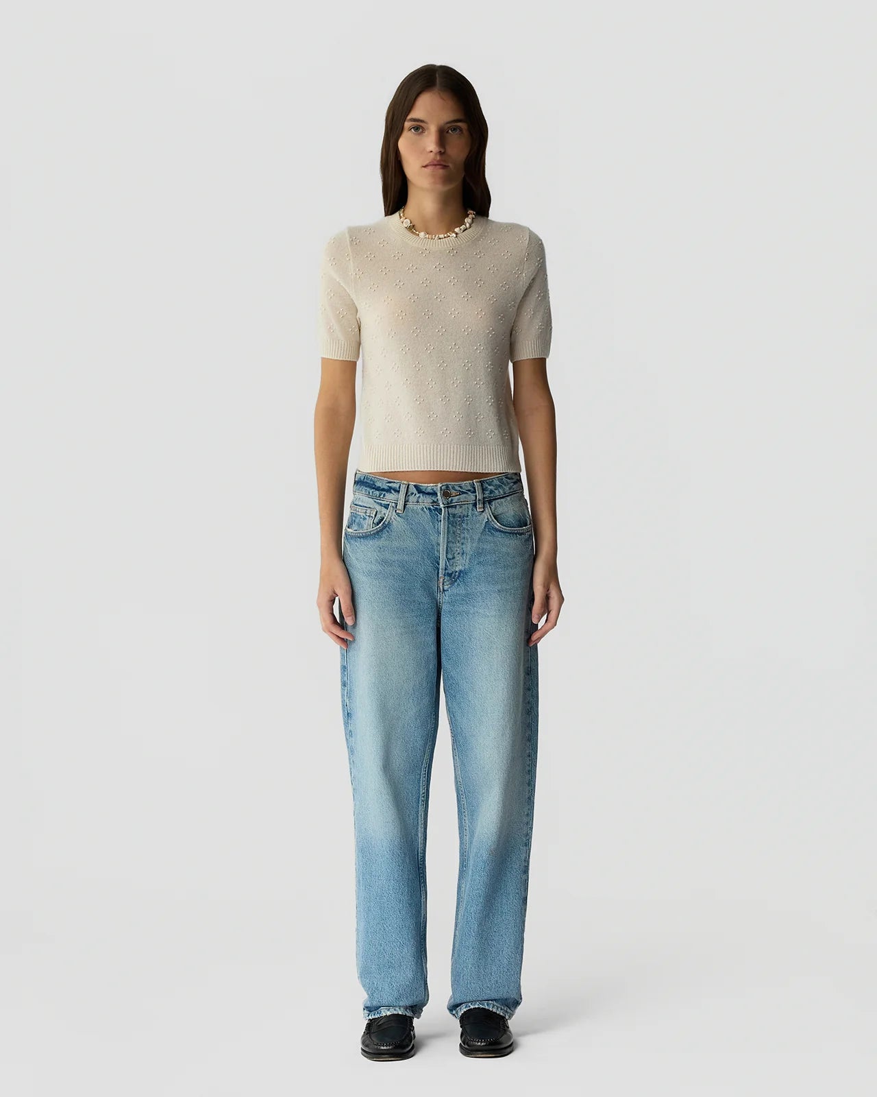 Compass Sweater Tee - Cream