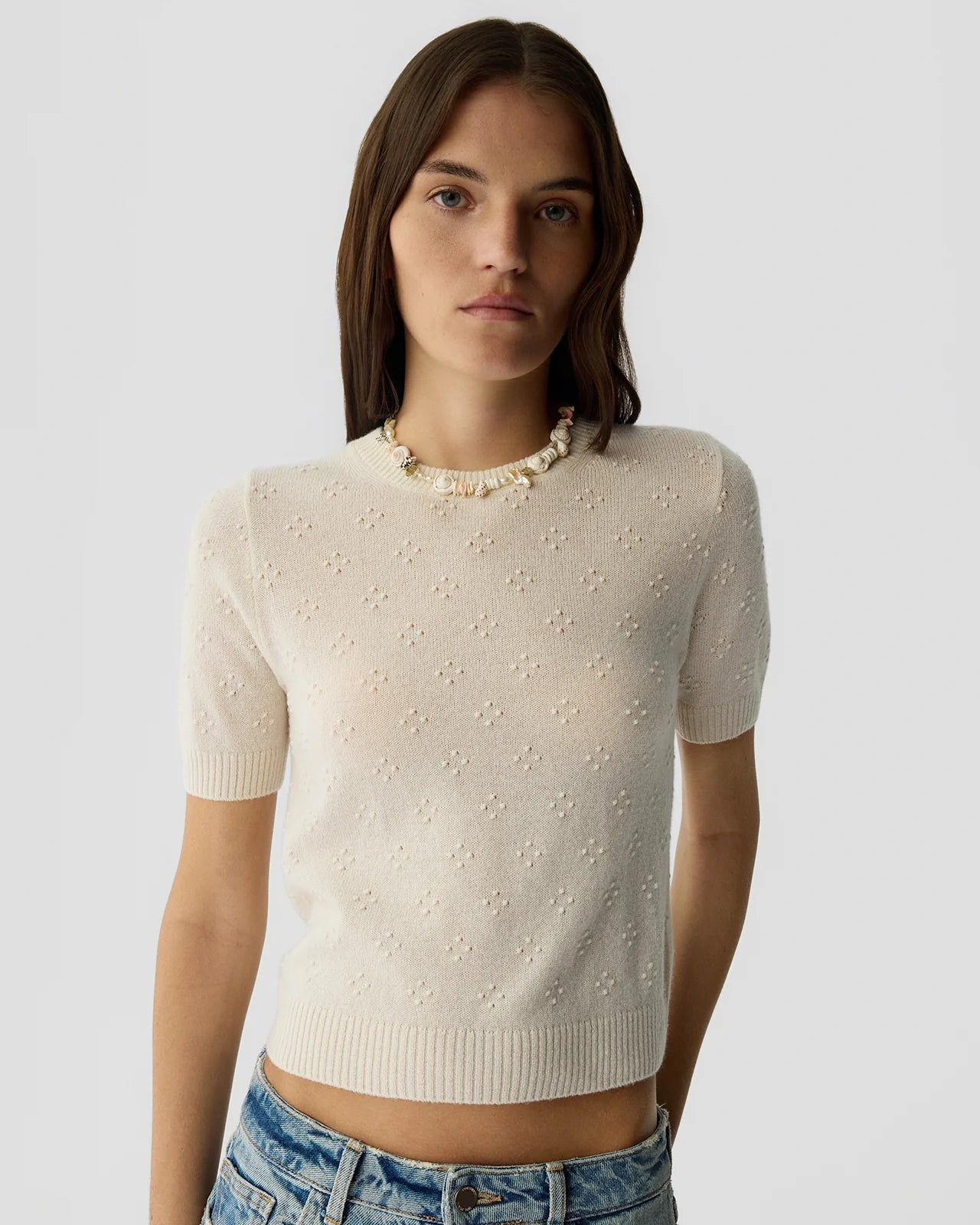 Compass Sweater Tee - Cream