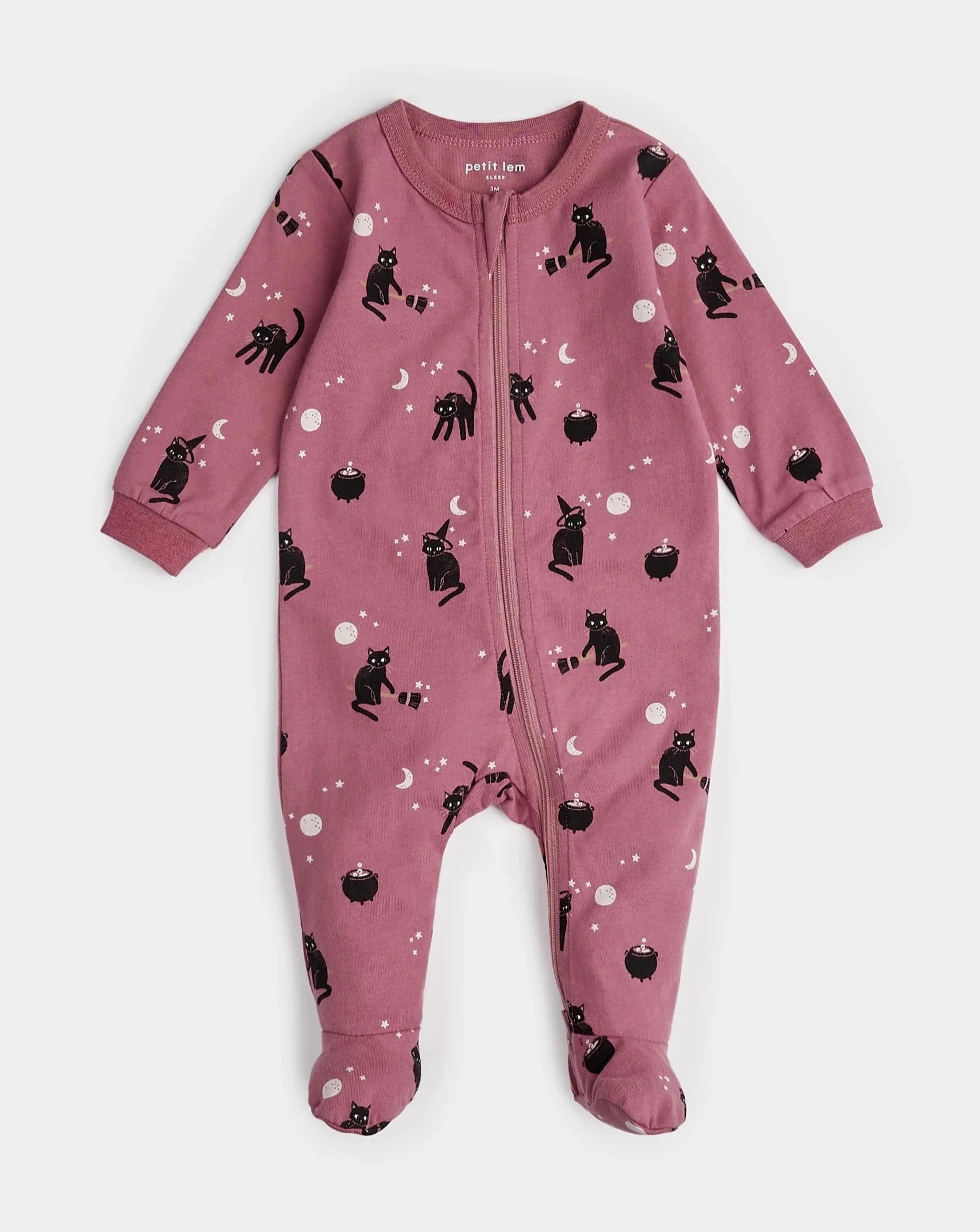Witchy Cats Glow in the Dark on Plum Sleeper