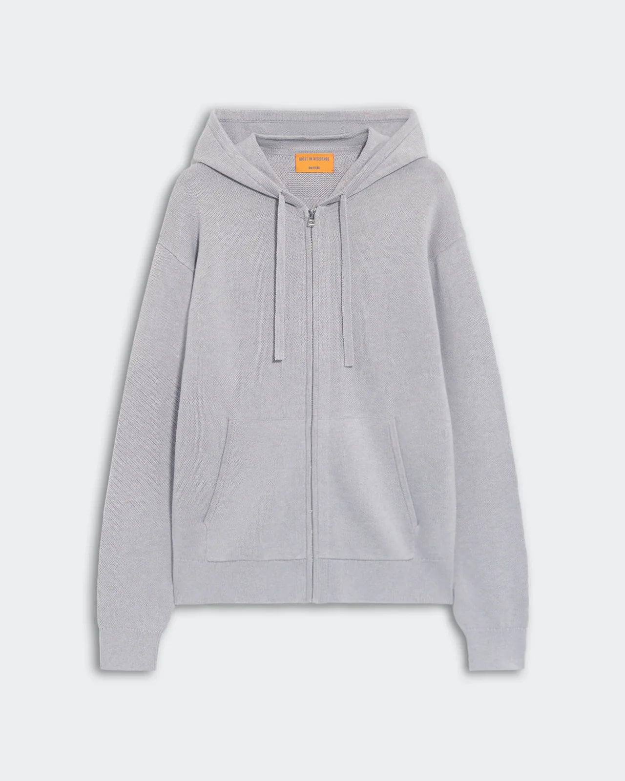 Zip Hoodie in Cotton Cashmere - Stone
