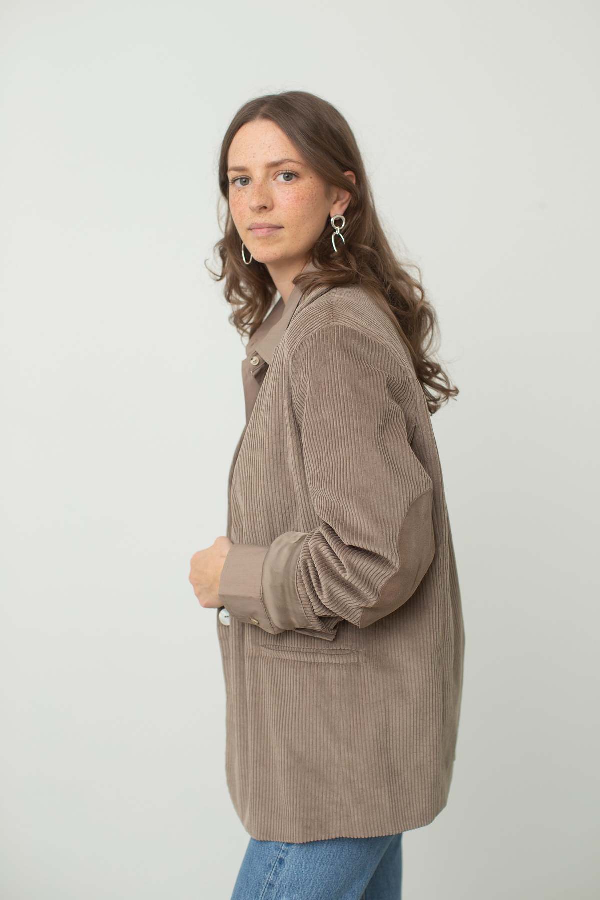 Cord Blazer - Mushroom