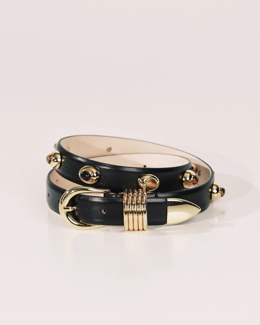 The Hollyhock Stone - Black / Gold & Tiger's Eye