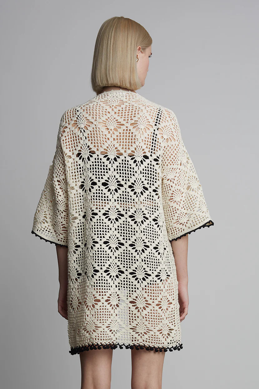 Violet Crochet Cover-up - Ivory