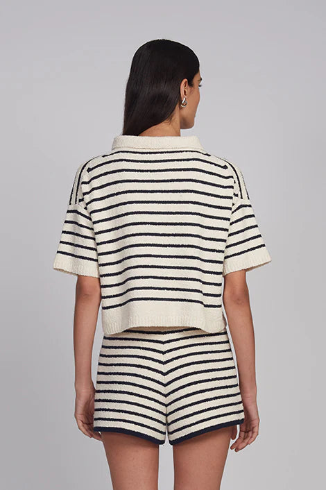 Romy Shirt Cardi - Ivory/Navy Stripe