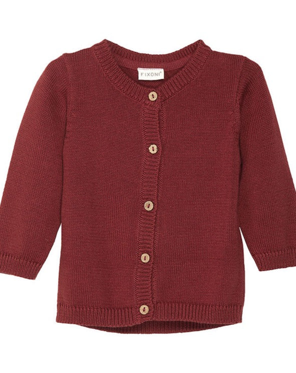 Cardigan Knit and Pants Set - Rosewood