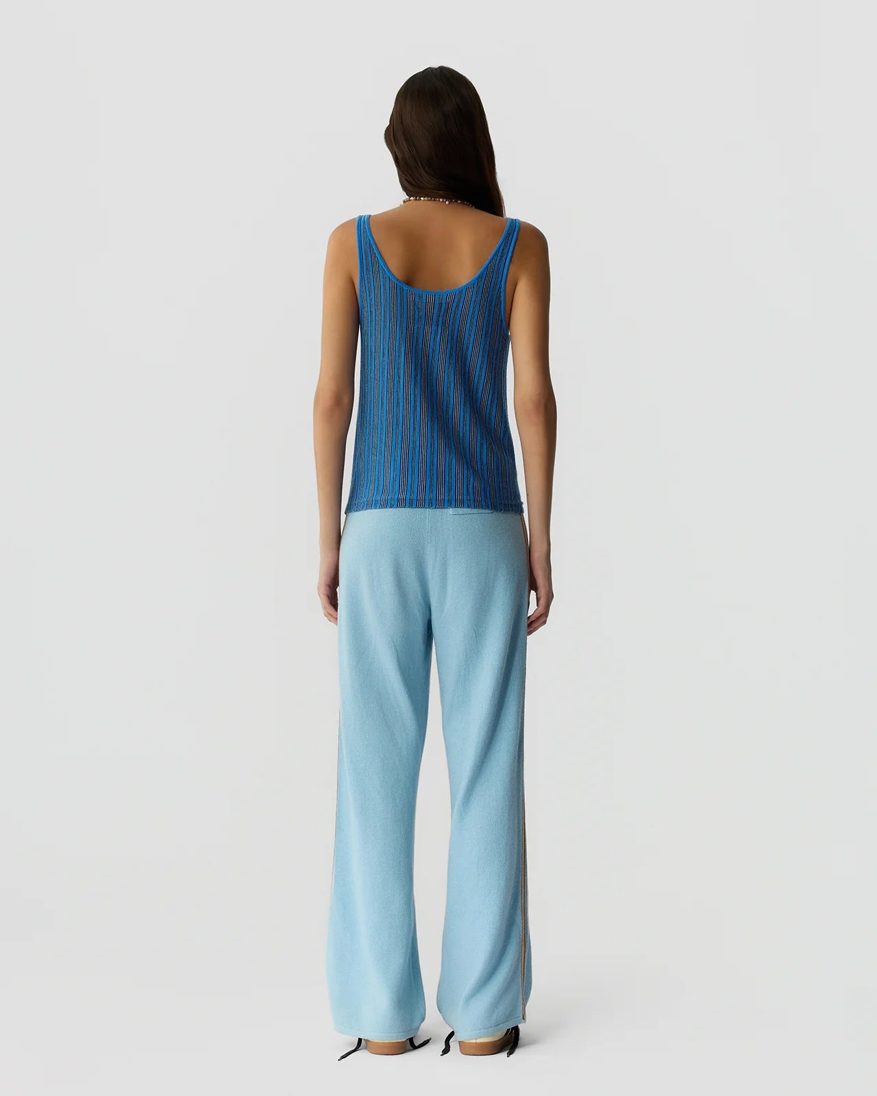 Fine Stripe Tank - Sail Combo