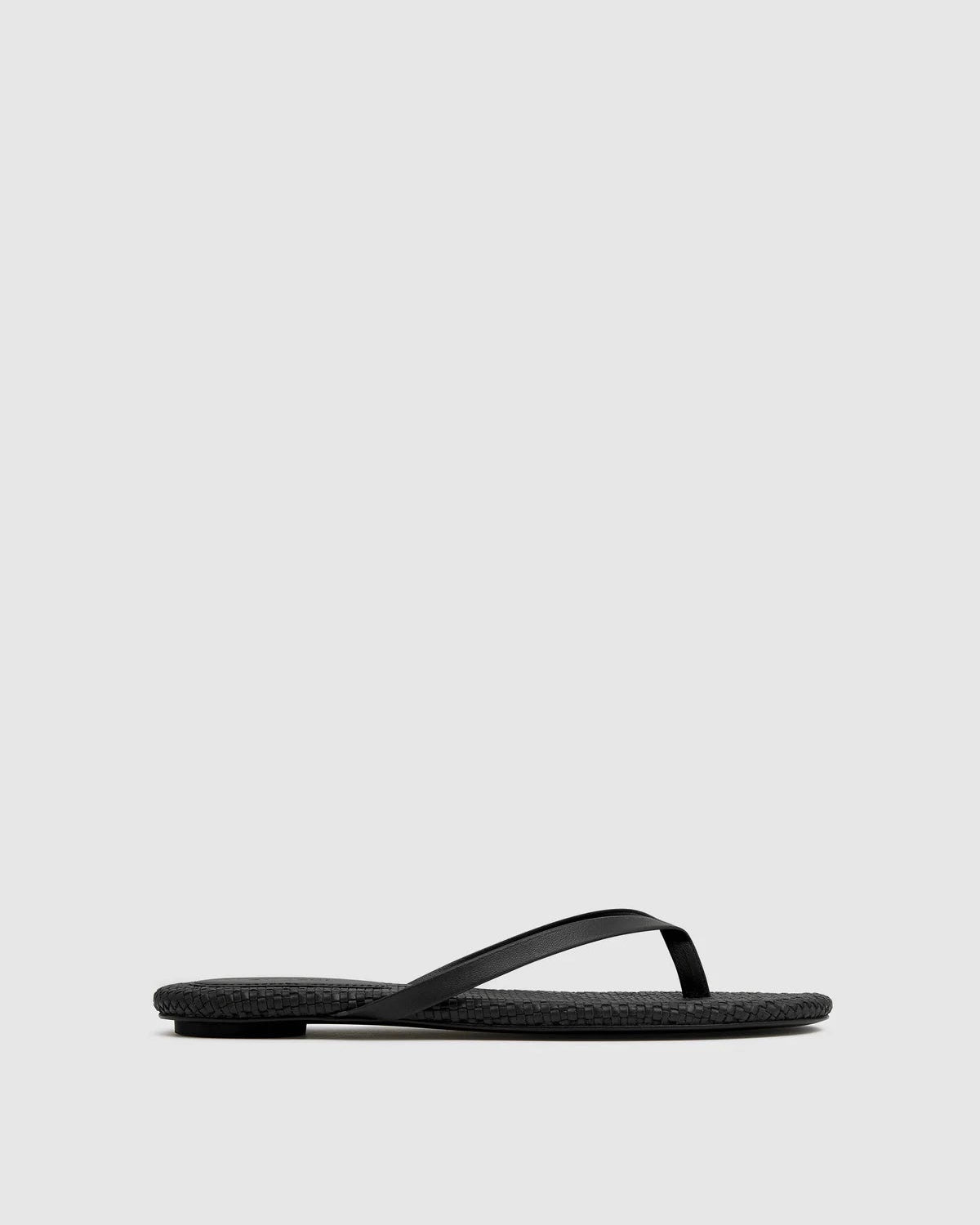 Woven Flip Flop - Black