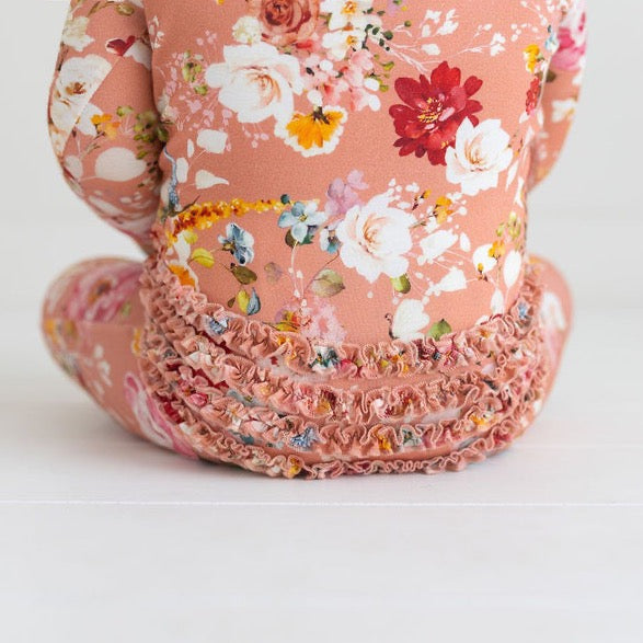 Footie Ruffled Zippered One Piece - Celia