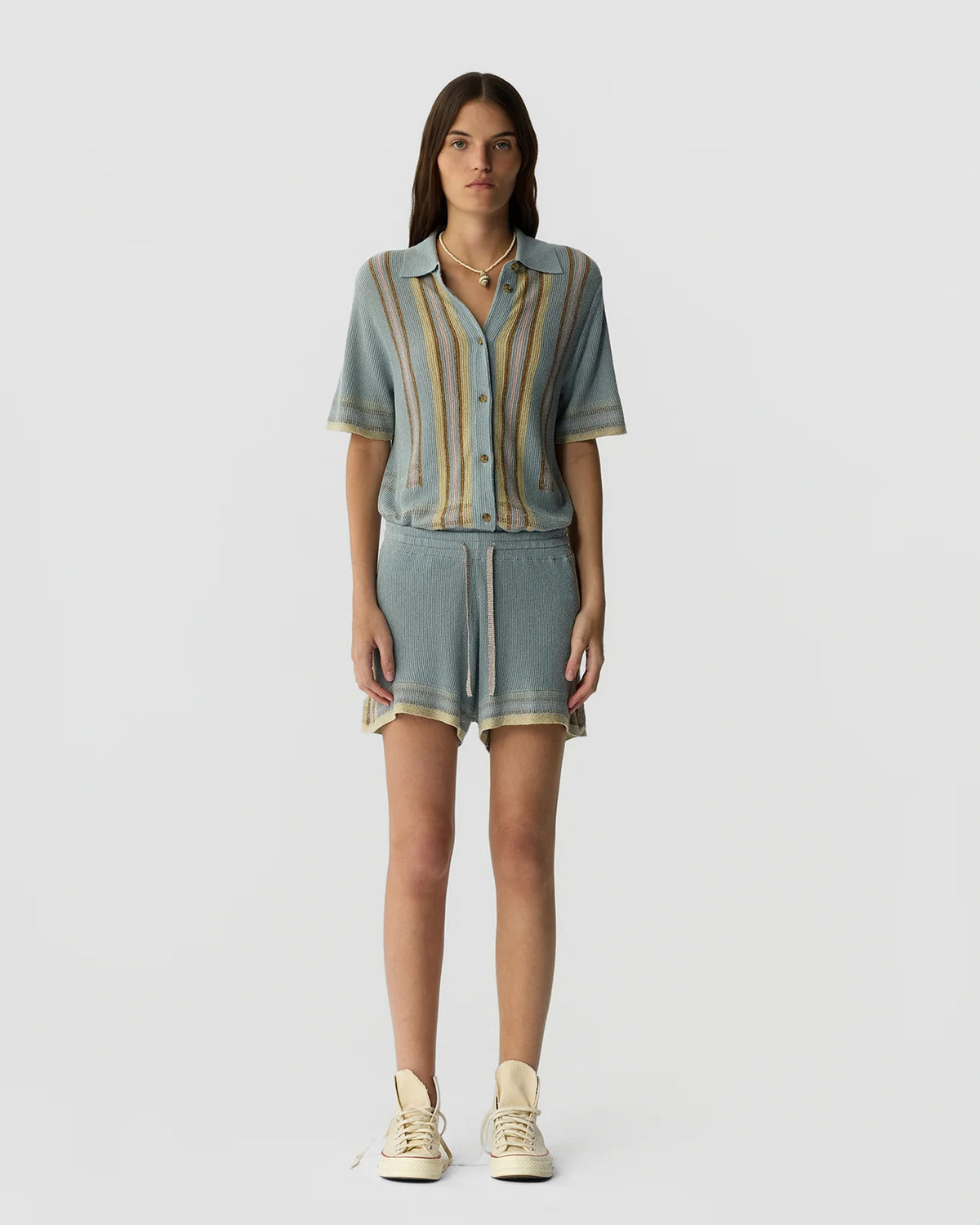Havana Shirt & Short Set - Clear Sky Combo