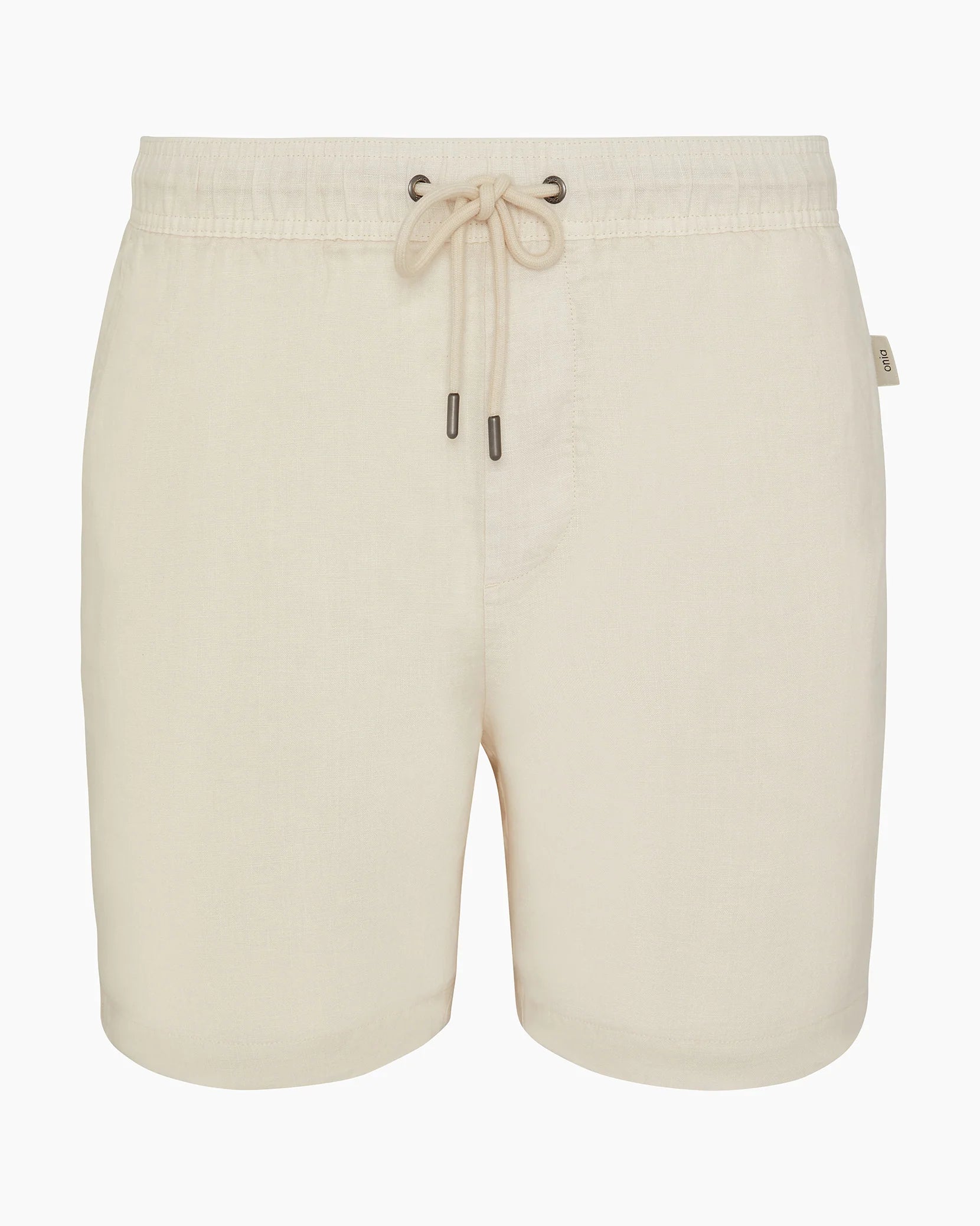 Pigment Dye Linen Pull On Short - Bone