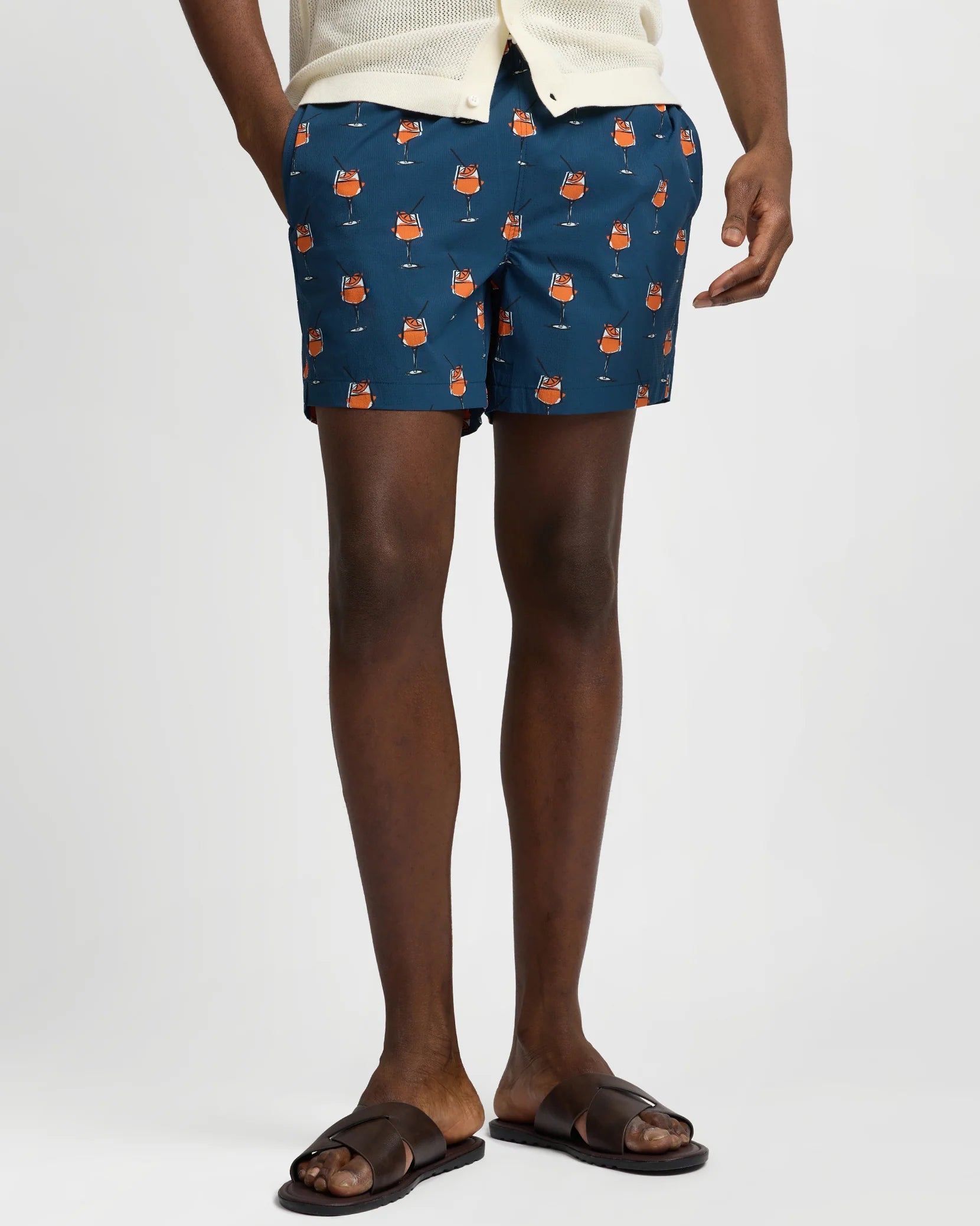 Charles 5" Swim Trunk - Navy Multi