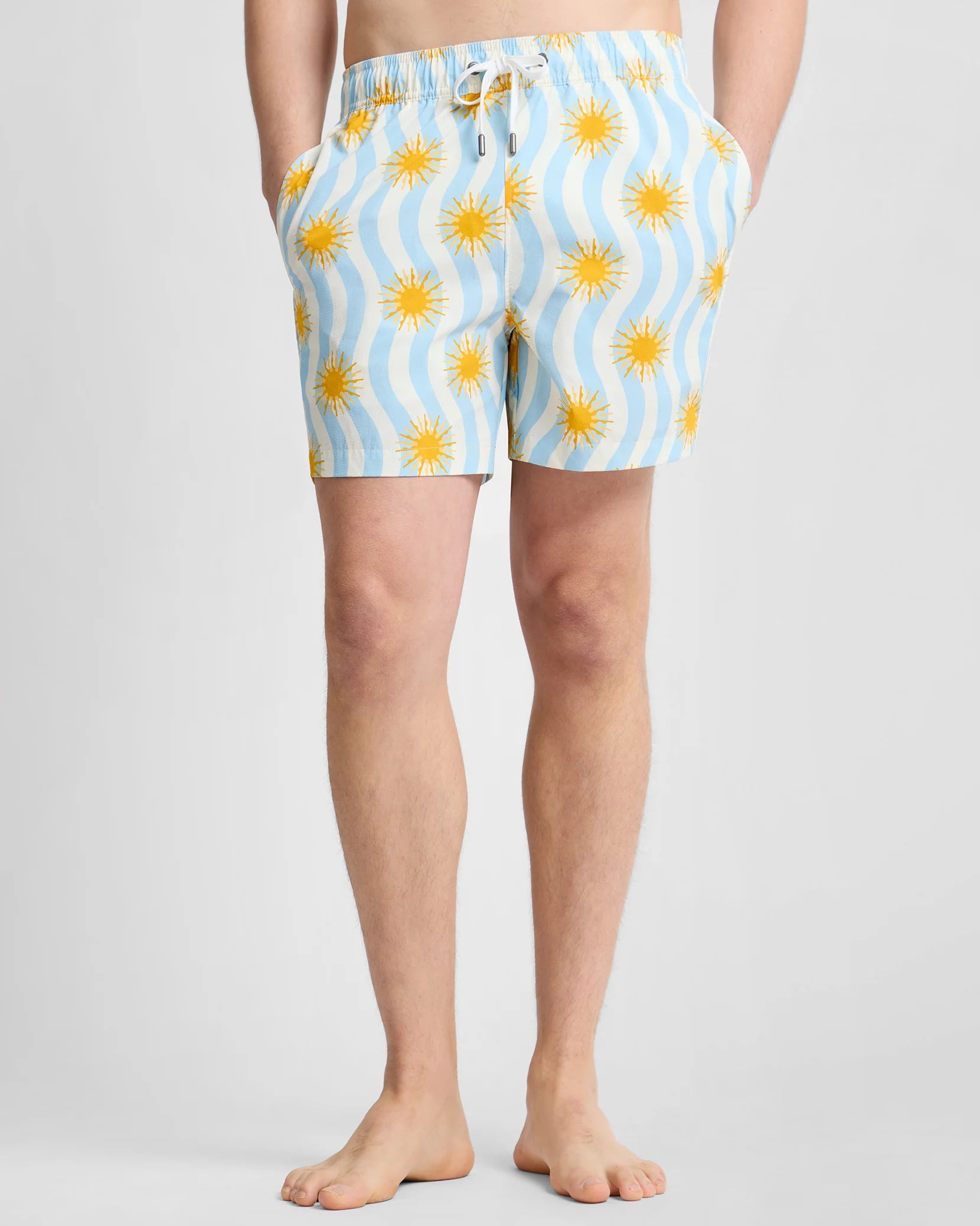 Charles 5" Swim Trunk - Light Blue Multi