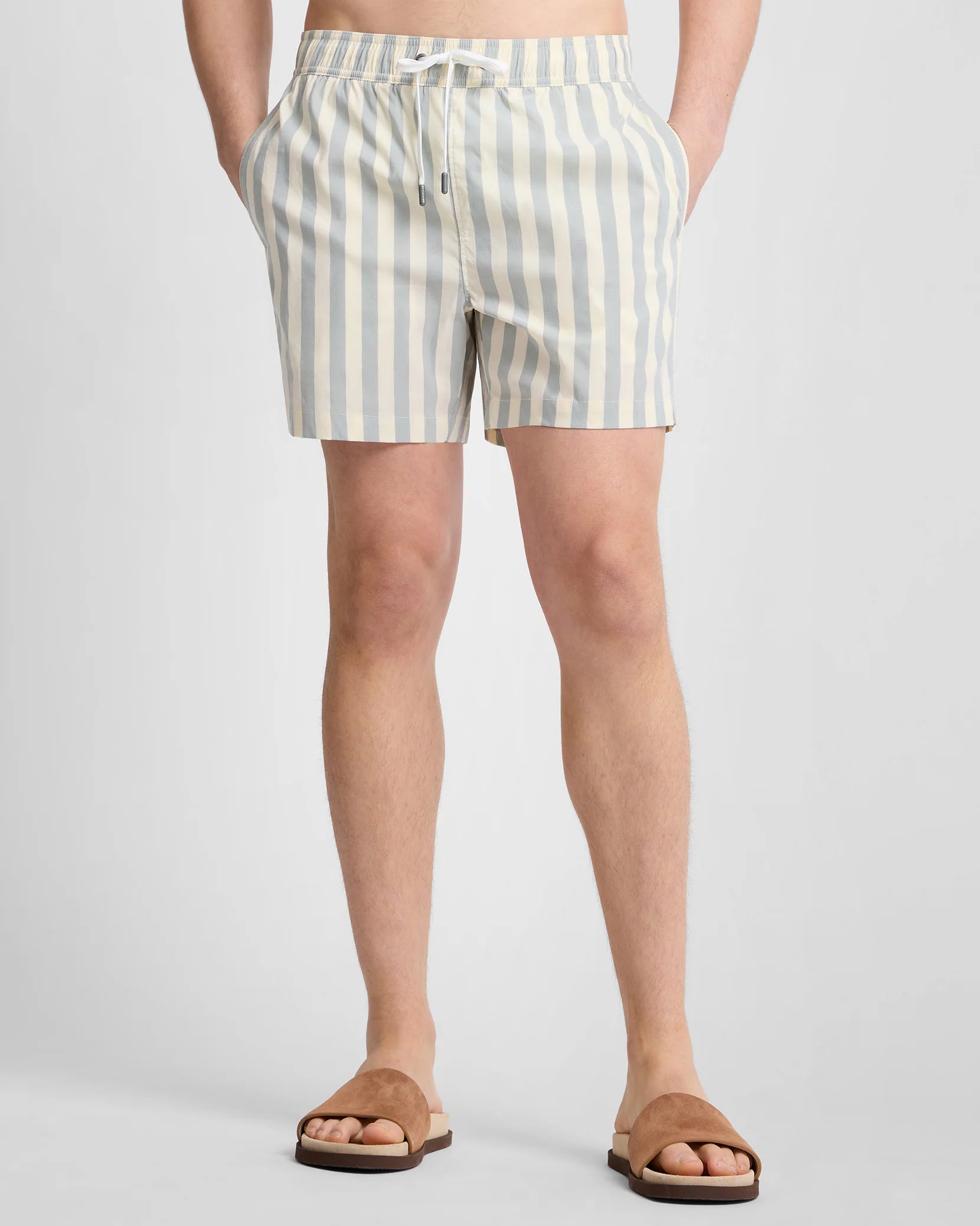 Charles 5" Swim Trunk - Sea Glass/Cream