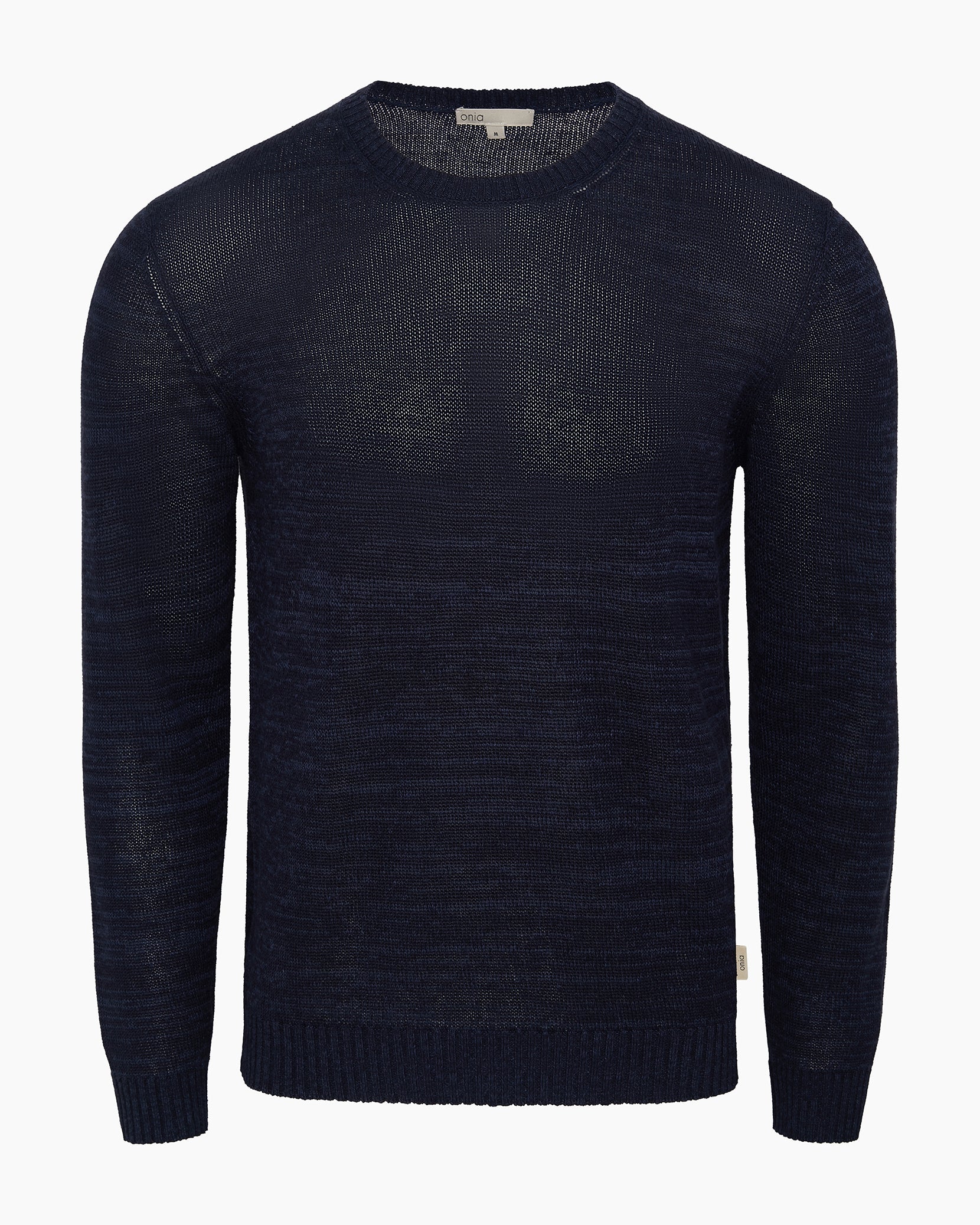 Silk Linen Crewneck - Midnight
