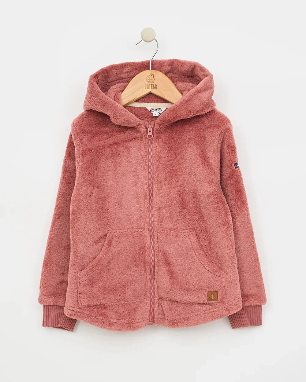 Teddy Polar Hooded Jacket - Rose