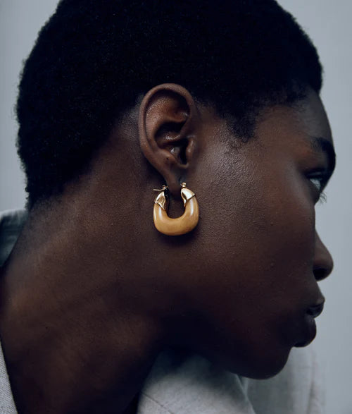 Mini Organic Hoops In Mocha