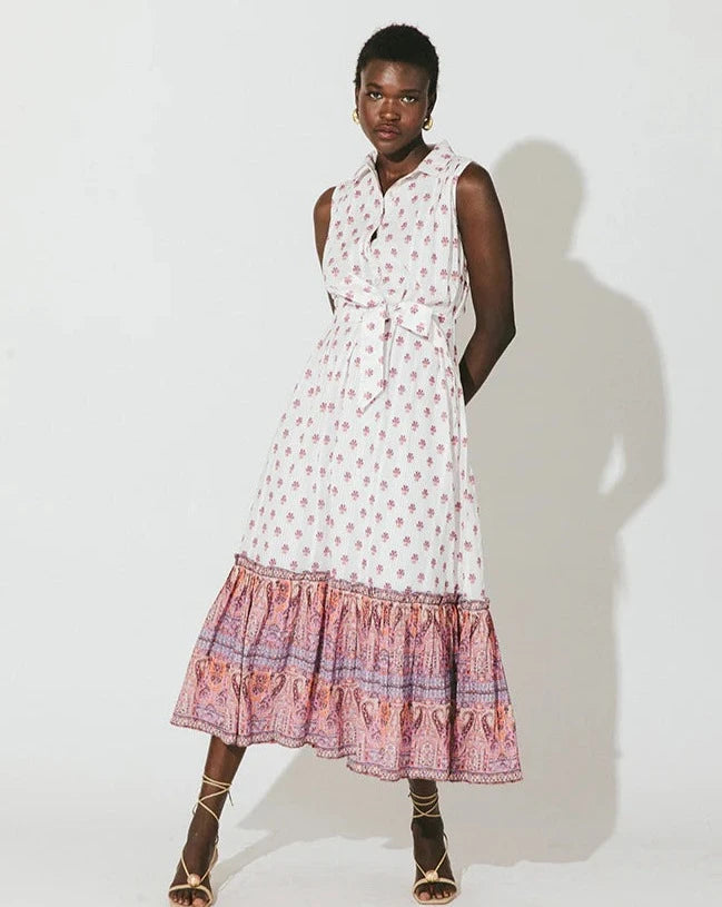 Nayeli Ankle Dress - Mahal Print