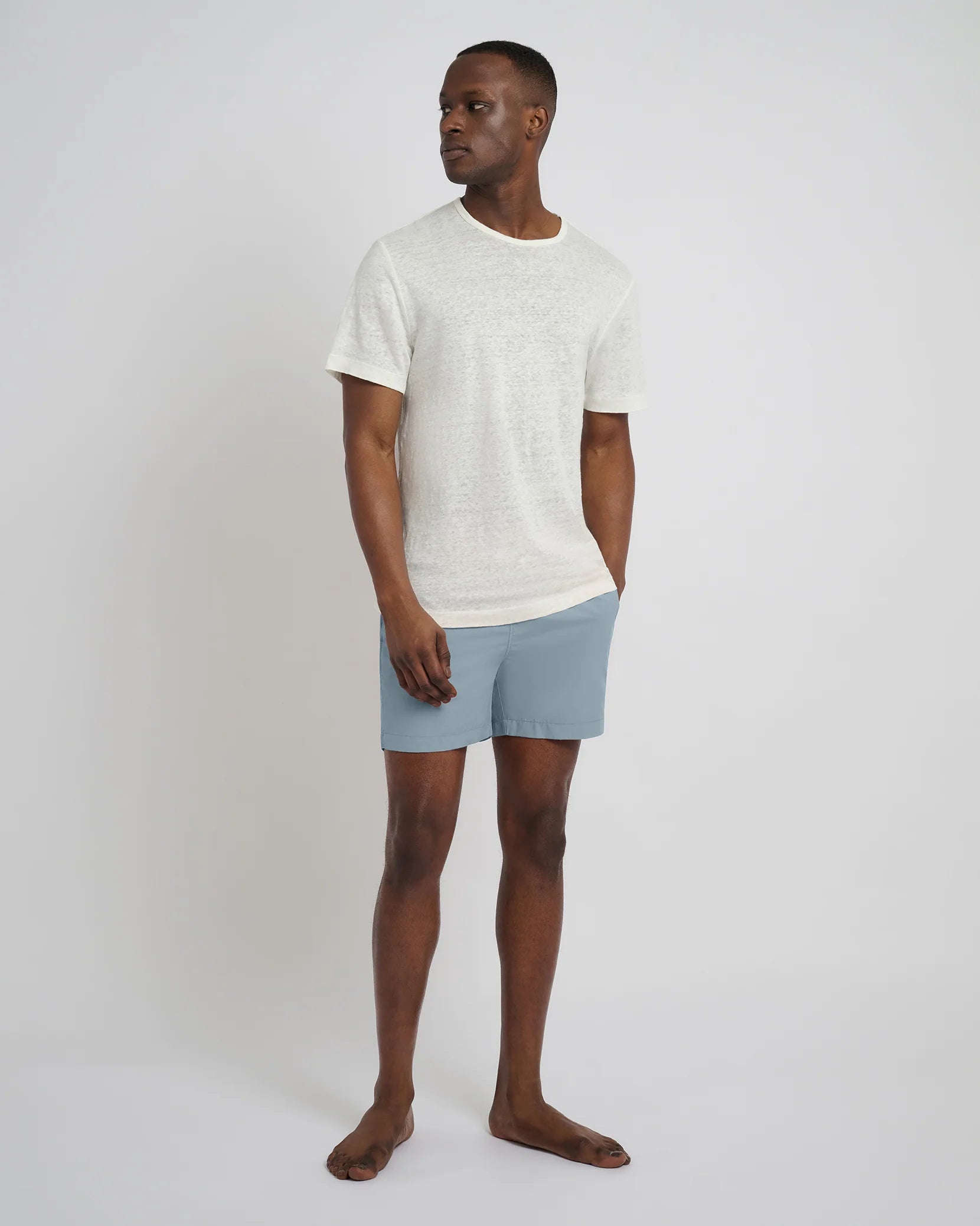 Charles 5" Swim Trunk - Baby Blue